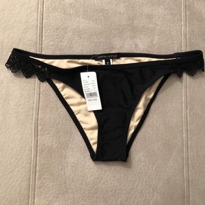 Cinched Black Bikini Bottoms